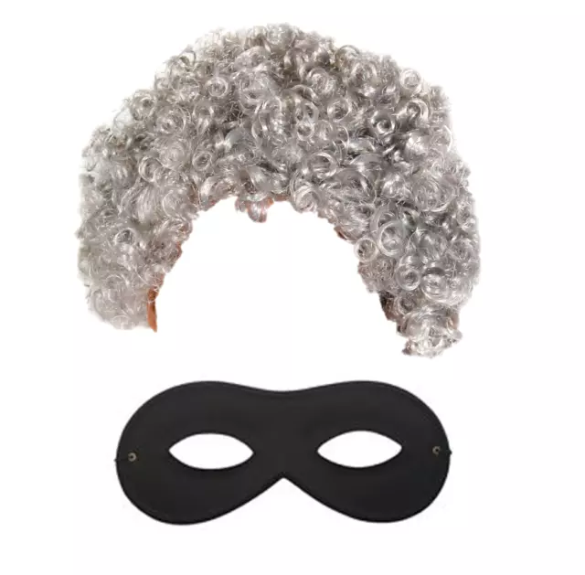 Gangster Granny Gangsta Wig Eye Mask World Book Day Week Fancy Dress Costume