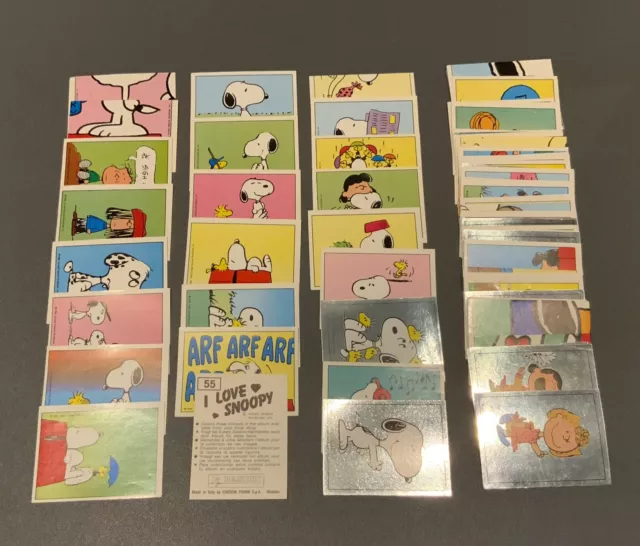 I LOVE SNOOPY  - Lot de 6 images Stickers panini au choix!