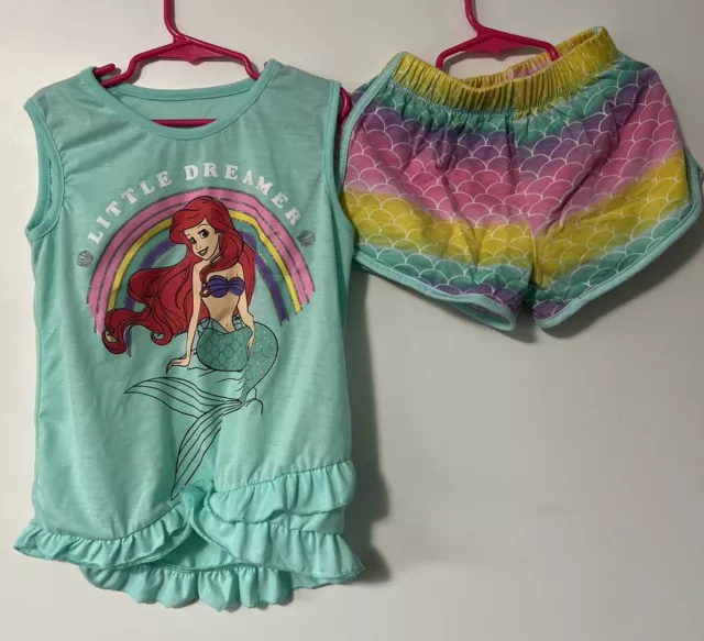 Disney Little Mermaid Pajama Set Size 8