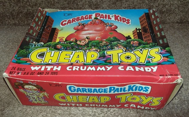 SCARCE 1986 Topps GARBAGE PAIL KIDS "CHEAP TOYS w/ Crummy Candy SEALED BOX! SCARCE 1986 Topps GARBAGE PAIL KIDS "CHEAP TOYS w/ Crummy Candy SEALED BOX!