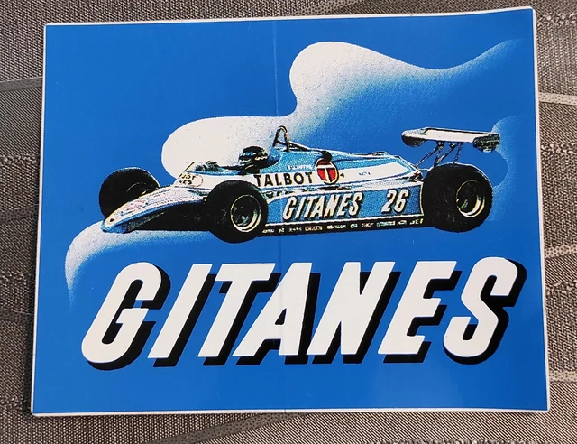 Autocollants Gitanes - J. Laffite - Ligier - formule 1 - GP Pays