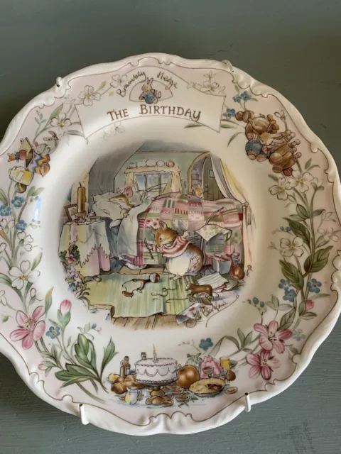 Royal Doulton Brambly hedge plate The Birthday 8" 1987