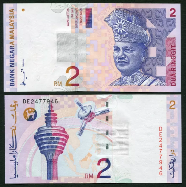 Malaysia 2 ringgit 1996 T. A. Raman P40a Sign. A. M. Don Vertical UNC