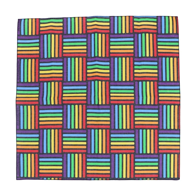 New CTM Cotton Rainbow Weave Print Bandana