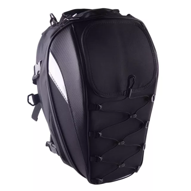 Motorcycle Rear Seat Tail Bag Helmet Luggage Backpack Handbag Waterproof Use