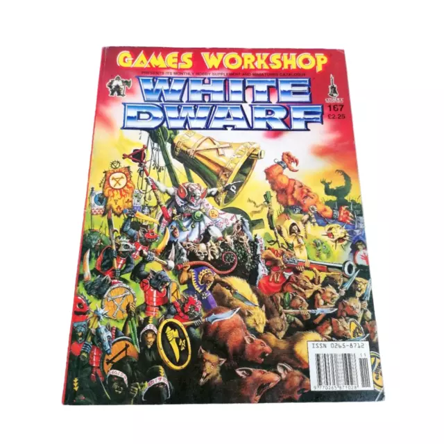 White Dwarf 167 Warhammer Games Workshop Vintage Magazine RPG Wargaming 1993