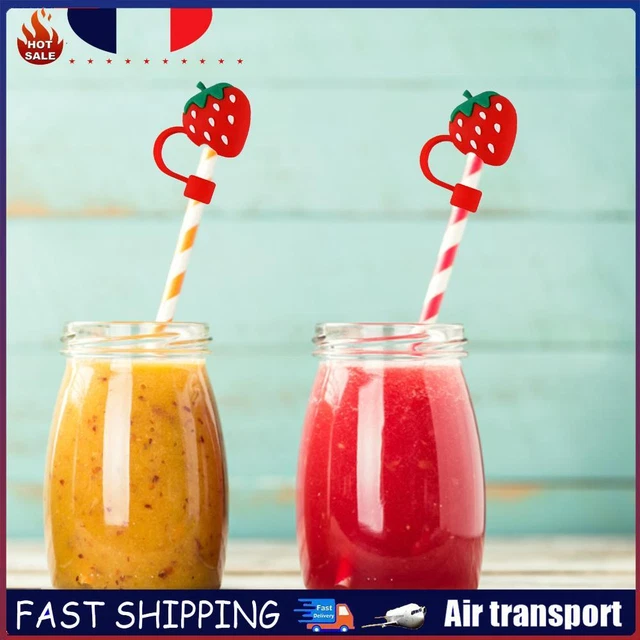 TidBay Bouchon De Paille Forme Nœud 10mm Anti-Poussière Étanche Réutilisable De Qualité Alimentaire Couvercle De Paille Gobelets Couvercles De Paille Accessoires De Tasse D'Eau