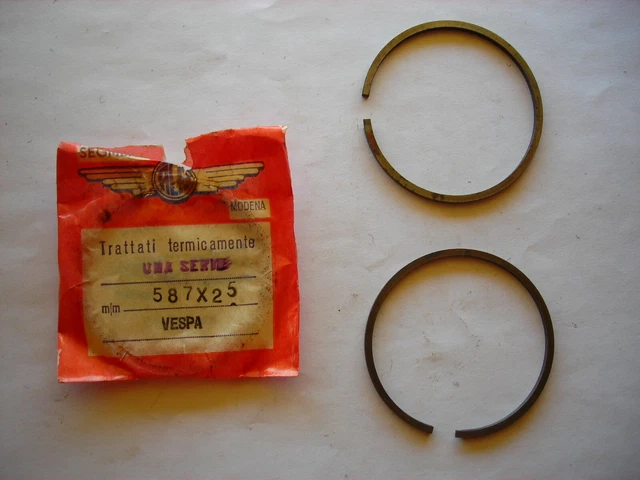 Serie Segmenti Fasce Elastiche Per Pistone Pistoni Vespa Ape Piaggio Da 58,7