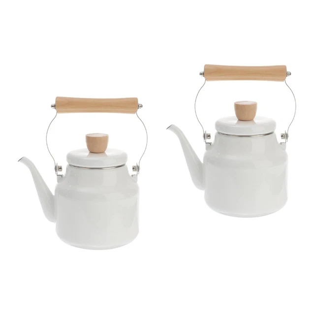 2x Coffee Kettle Tea Pots Coffee Kettle Stovetop Enamel Kettle Enamel Tea Kettle