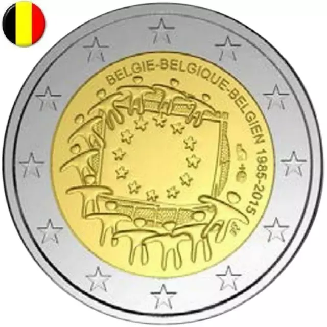 BELGICA 2 Euro 2015 S/C  XXX Aniversario de la Bandera Europea - Belgium, Belgie