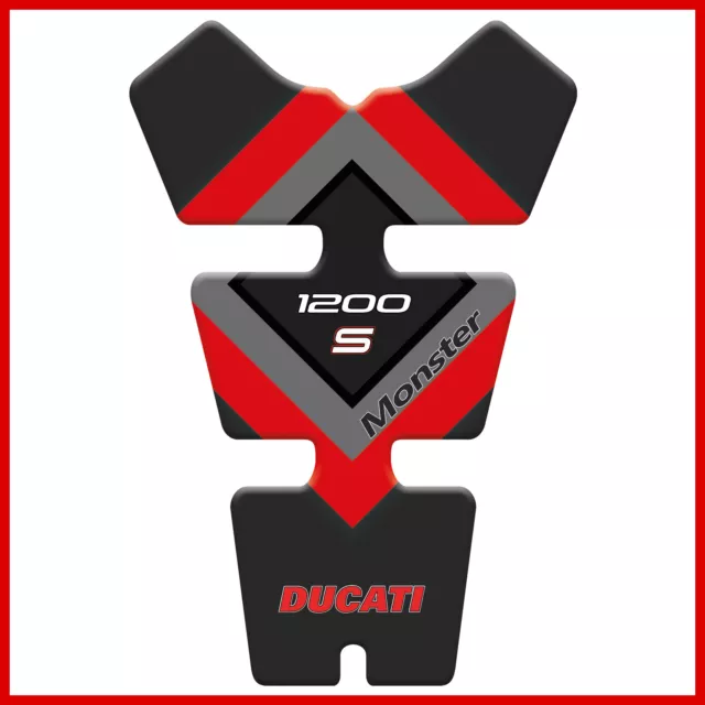 paraserbatoio adesivo per moto DUCATI MONSTER 1200 S CARBON tankpad 3d adesivi