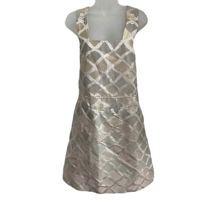 FLAWED Paul & Joe Paris Womens Jumper Dress Metallic Criss Cross Printed A-Line