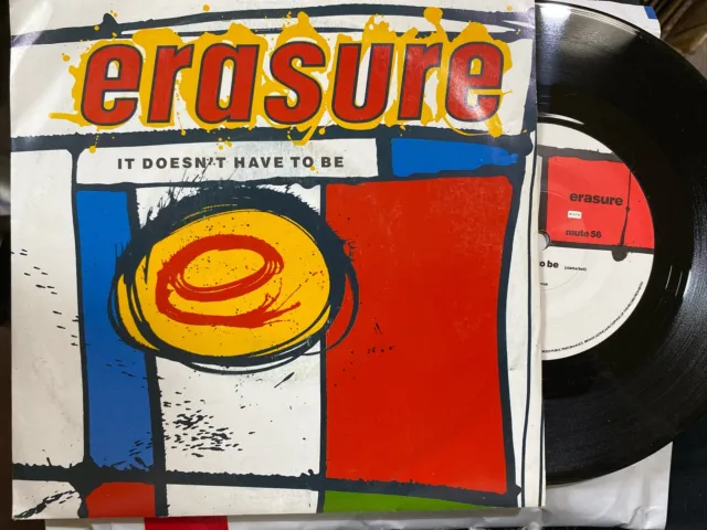 ERASURE.  "IT DOESNT HAVE TO BE “ 7" Single. MUTE Records. 1987. Near Mint