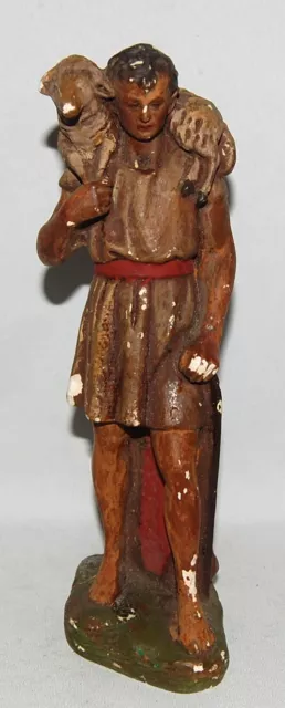 alte Krippenfigur, Hirte, Gipsfigur, Krippe, LVD, Figur, Weihnachten, 23cm