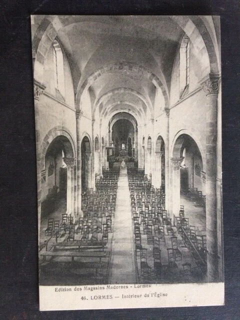 CPA -58 -LORMES - intérieur de l"église  -591