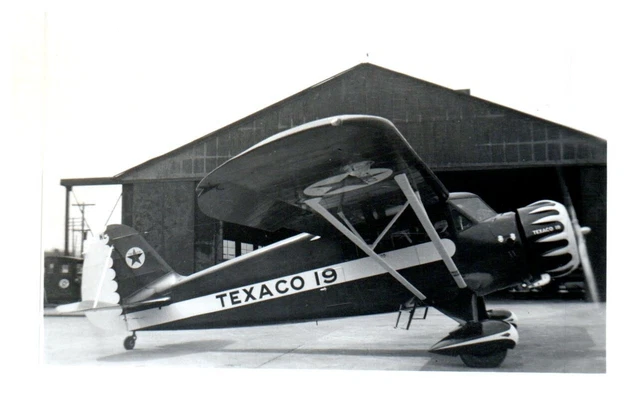 Stinson Reliant Straight Wing Airplane Vintage Photograph 5x3.5" Texaco 19