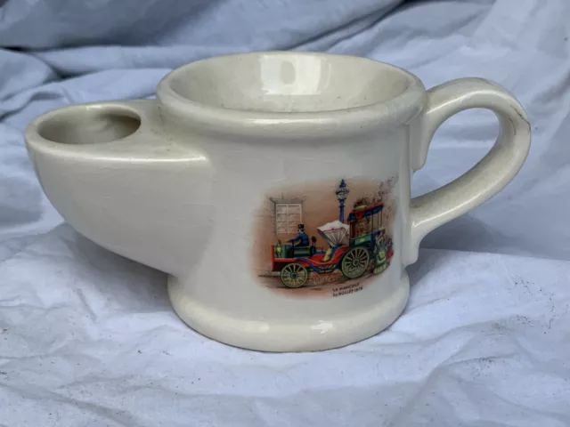 Vintage Old Wade Shaving Cup / Mug La Mancelle Car Front