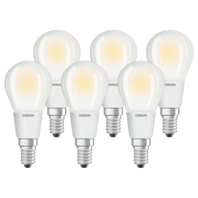 6 x Osram LED Filament Tropfen 5W = 40W E14 matt 470lm warmweiß DIMMBAR ~UVP 41€
