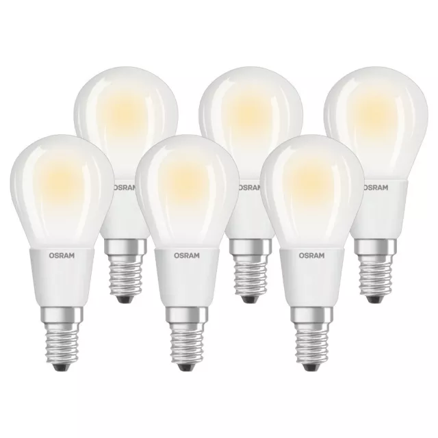 6 x Osram LED Filament Tropfen 5W = 40W E14 matt 470lm warmweiß DIMMBAR ~UVP 41€