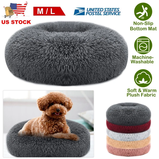 50cm 60cm Pet Dog Cat Bed Warm Soft Plush Round Cozy Nest Sleeping Mat Cushion