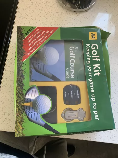 AA Guide To Uk Golf Courses New Golf Kit. Towel, Stroke/ Putt Counter.