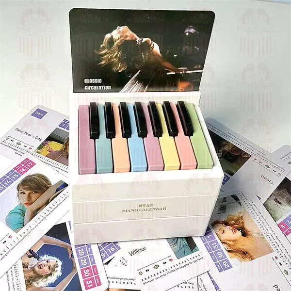 TAYLOR SWIFT PIANO Calendar 2024 with Music Sheets Toy Piano New Open