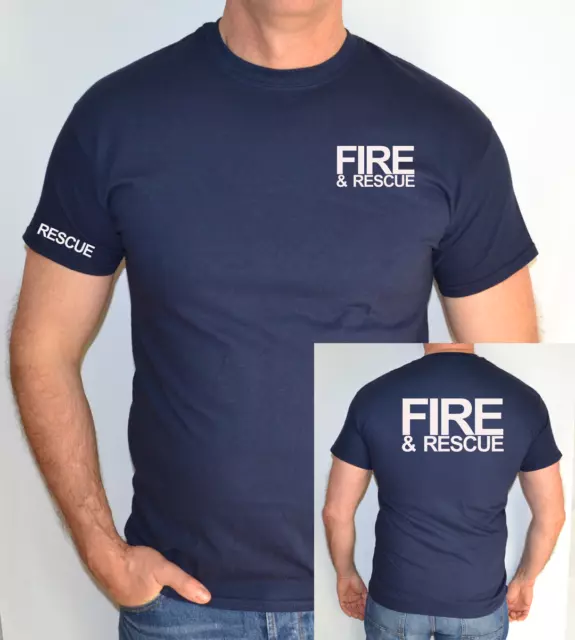 FIRE AND RESCUE Service UK Fireman Emergency Services T SHIRTS £14.00