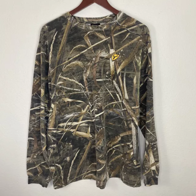 Scent Blocker Realtree Max5 Camo Hunting T-Shirt Long Sleeve Mens Size L Fowel