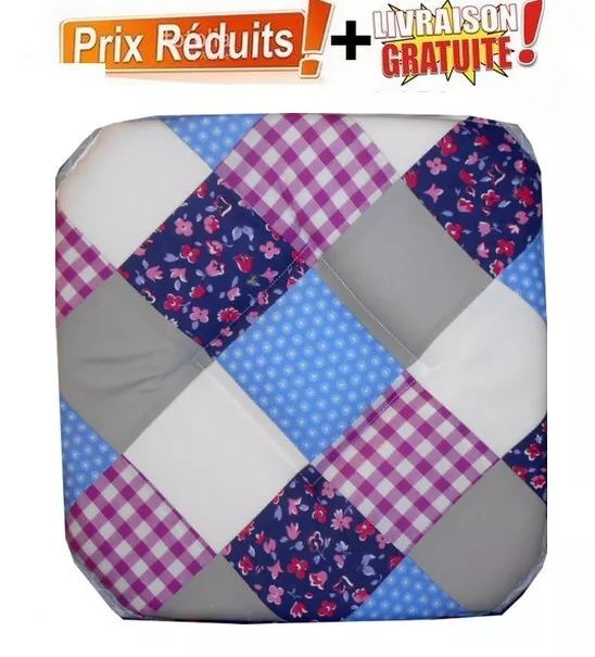 LOT DE 6 Galettes,Assises, Dessus de chaise  Patchwork DESTOCKAGE