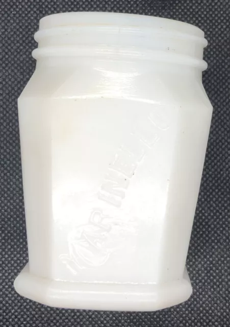 Antique Marinello Acne Cream Chicago Milk Glass 3.25” Tall Jar Circa 1920