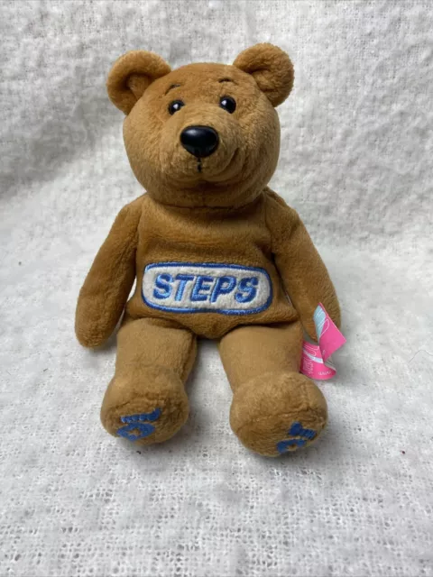 Steps Beanie Baby Official Merch Vintage 2000 Rare Embroidered Brown Bear