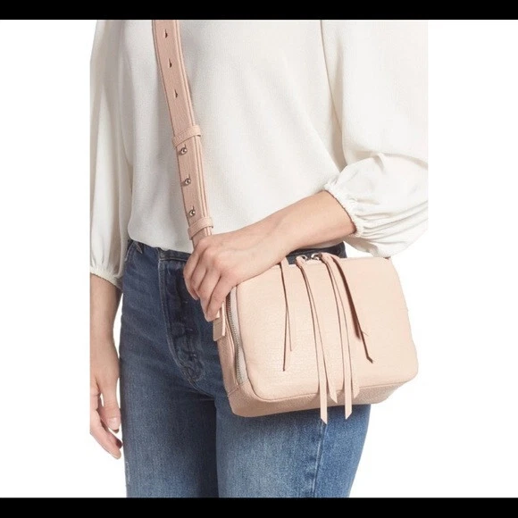 Allsaints vincent store leather crossbody bag