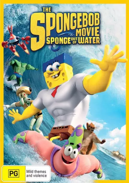 Spongebob Movie The: Sponge Out Of Water (DVD, 2015) // EX-RENTAL