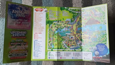 DRAYTON MANOR THEME Park Map &amp; Flyer 2022 Vikings / Thomas The Tank ...