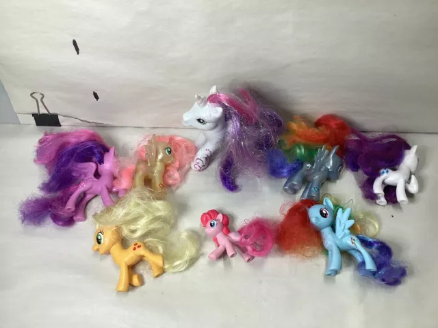 My Little Pony Bulk Lot Bundle Of 8 2007 - 2010 - 2016 Hair Needs A Brush