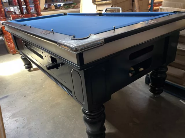 2nd Hand NPC Commercial Pub Pool Table Black 7ft Coin Operated Easter Gifts