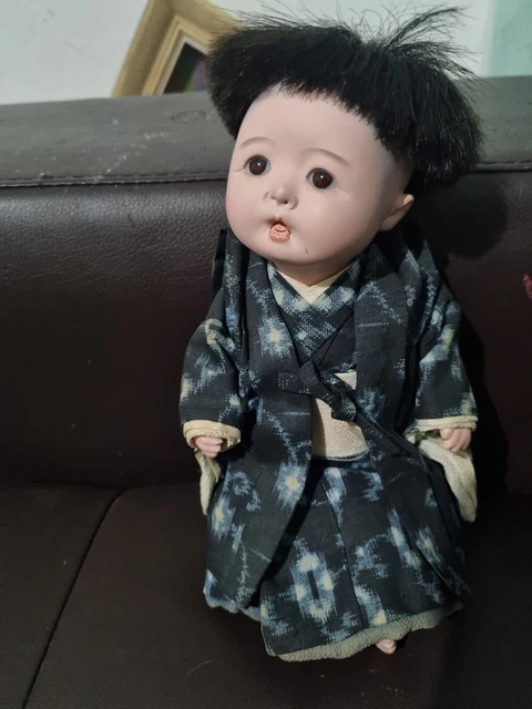 Ancien Poupée Japonaise Vintage Ningyo Japon Kimono Antique Asiatique Poupée