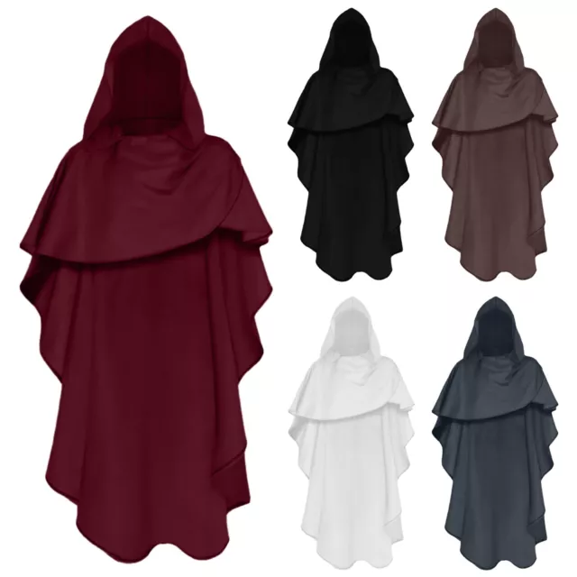 Women's Adults Long Hooded Cape Cloak Poncho Halloween Cocktail Party Costumes