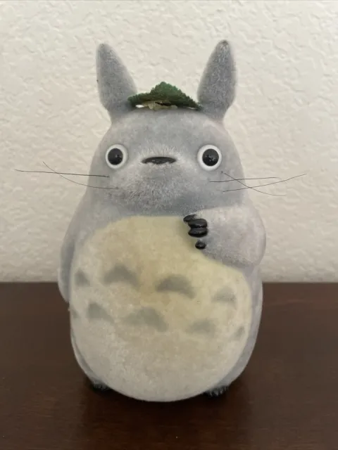 Studio Ghibli My Neighbor Totoro Anime Flocked Flocking Coin Money Bank RARE