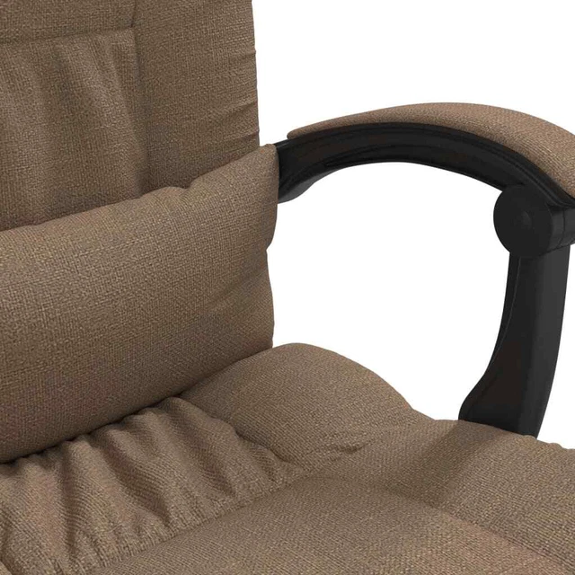 Fauteuil de massage inclinable de bureau Marron Tissu 10
