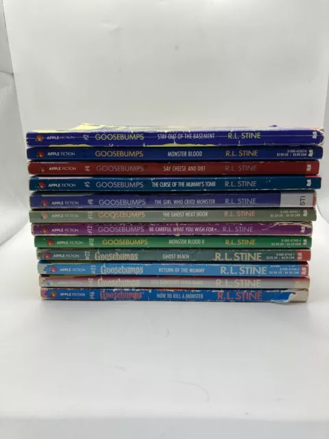 12 Goosebumps Books  R.L. Stine Bulk - Some 1st Edition Vintage 1992 - 1997