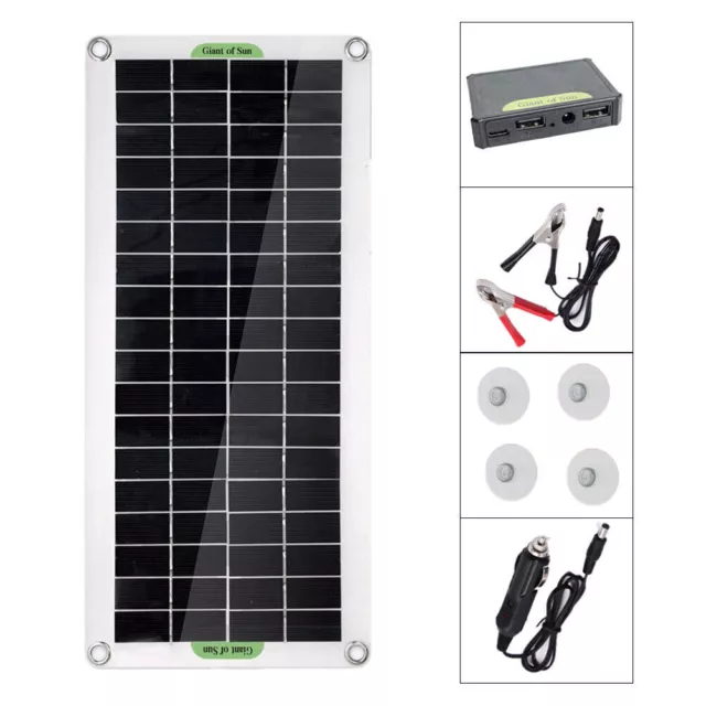 12V 20W 30W Solar Panel Trickle Charger 30A PWM Controller Battery For Boat Car 2