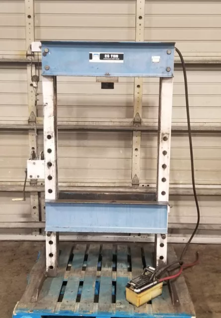 OTC 1834 25-Ton Capacity Shop Press with Air-Driven Hydraulic Pump