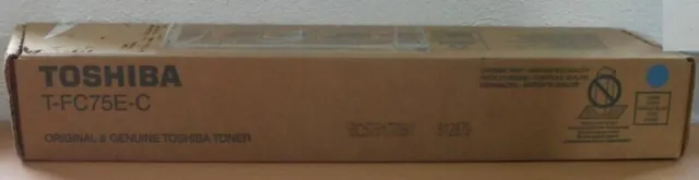 Genuine Toshiba Toner Cartridge Cyan T-FC75E-C