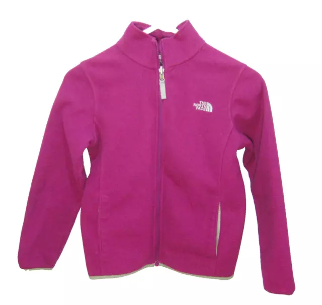 THE NORTH FACE Girl's (Size Medium 10/12) Pink Fuscia Full Zip Fleece Jacket Top