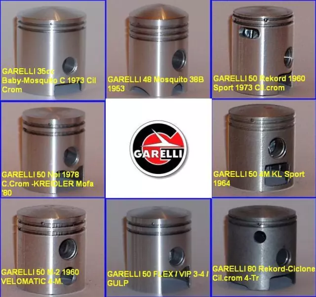 Piston Pistone Completo Ersatzkolben Kolben Cpl Kpl Garelli All Models