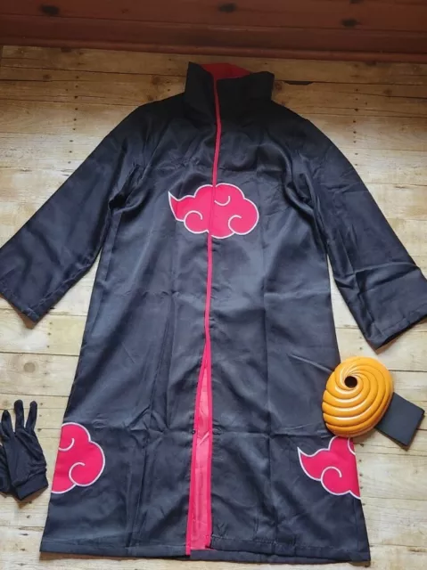 Anime Akatsuki Ninja Tobi Obito Madara Uchiha Cosplay Traje Acessório  Máscara para Halloween X0803