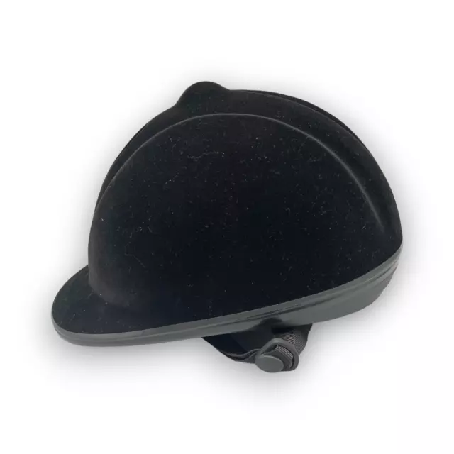 Reithelm Reiterhelm Reitkappe HKM New Flock unisex schwarz Größe M 53 - 57cm