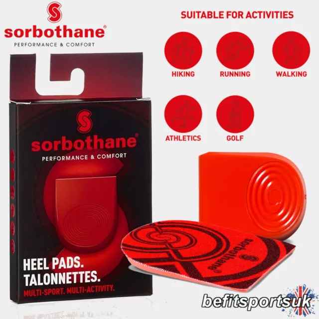 Sorbothane Heel Pads Insoles Shock Absorbant Heel Achilles Pain Shoe Inserts Gel