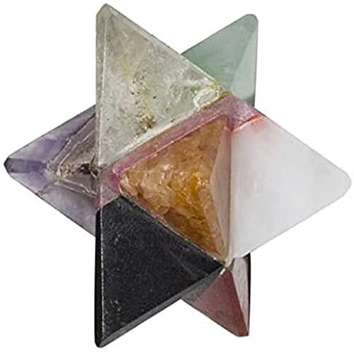 Merkaba Star Shape Reiki Charged Healing Stone Energy Generator Seven Chakra